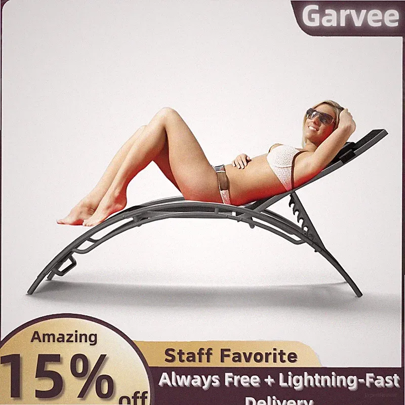 Aluminum Outdoor Lounge Chairs Set of 2, 3-Position Backrest, for Pool & Garden